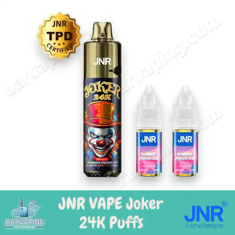 JNR Vape Joker 24K Puffs The Ultimate Vaping 800mAh rechargeable battery